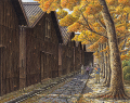 「秋色の山居倉庫」